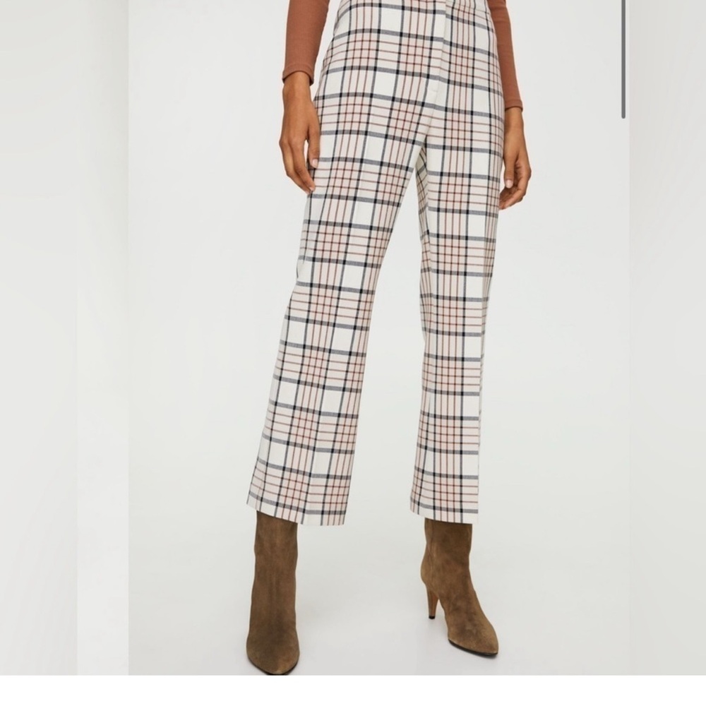 Aritzia wilfred genie check plaid pants